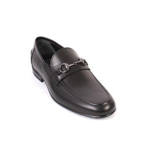 ROBERTO SERPENTINI 55020 Black Leather Loafers Classic Shoes